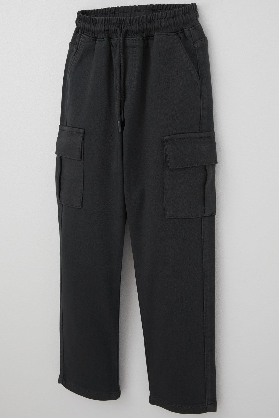 BRE Breeze Boys' Cargo Pants with Elastic Waistband and Pockets, 60 Years, Smoke Gray - Pola de Siero
