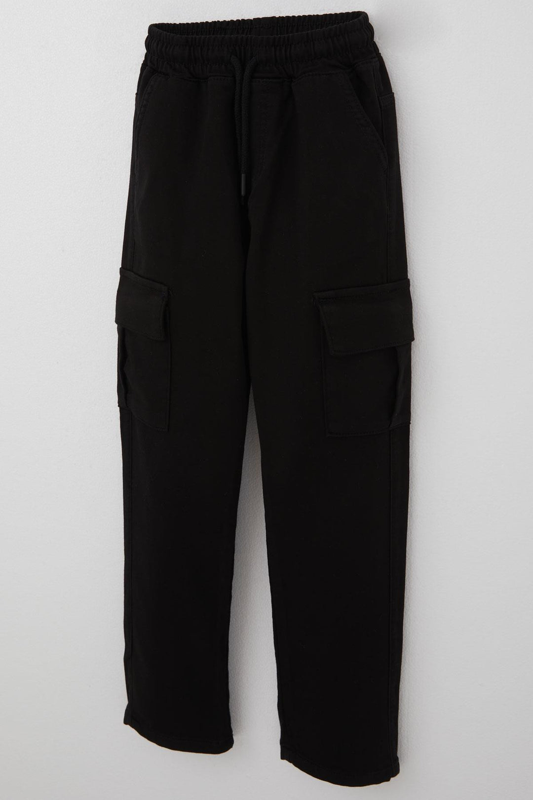 BRE Breeze Boys' Cargo Pants with Elastic Waistband and Pockets, 60 Years, Black - Brăila