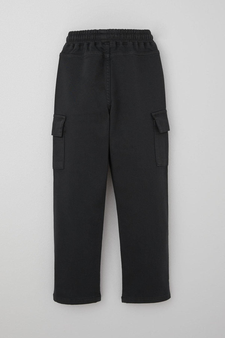 BRE Breeze Boys' Cargo Pants with Elastic Waistband and Pockets, 60 Years, Smoke Gray - Pola de Siero