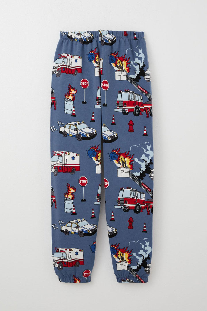 BRE Breeze Boys' Pajama Set Emergency Heroes Team Patterned 4-8 Years, Indigo - Stockport