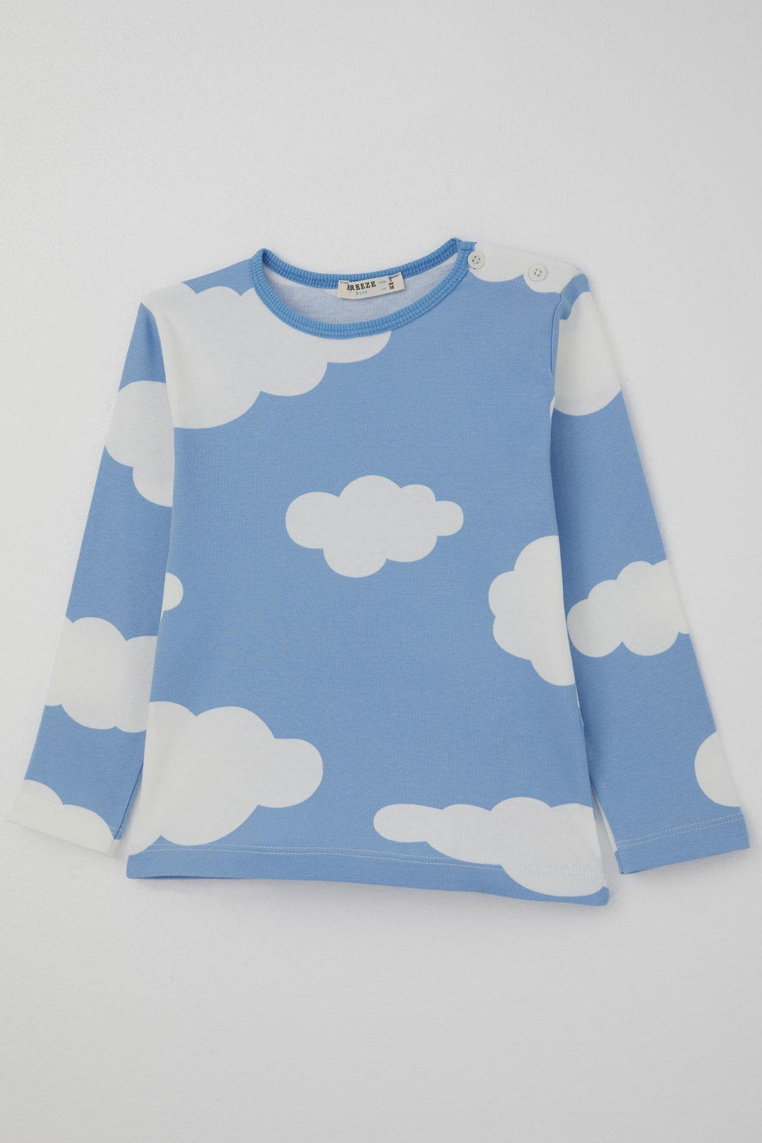 BRE Breeze Erkek Çocuk Pijama Takımı Bulut Desenli 1-3 Yaş, Mavi - Bridgewater