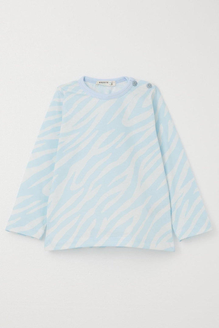 BRE Breeze Boys' Pyjama Set Patterned 1-3 Years, Light Blue - Seixal