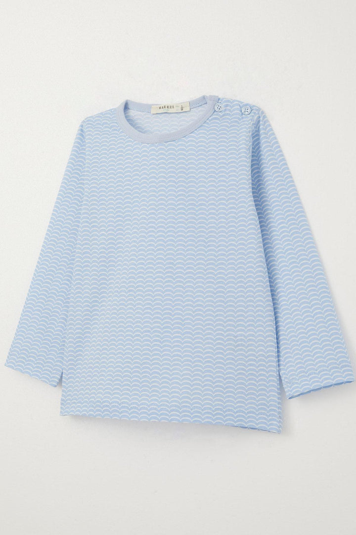 BRE Breeze Boys' Pyjama Set Patterned 1-3 Years, Light Blue - Fair Lawn