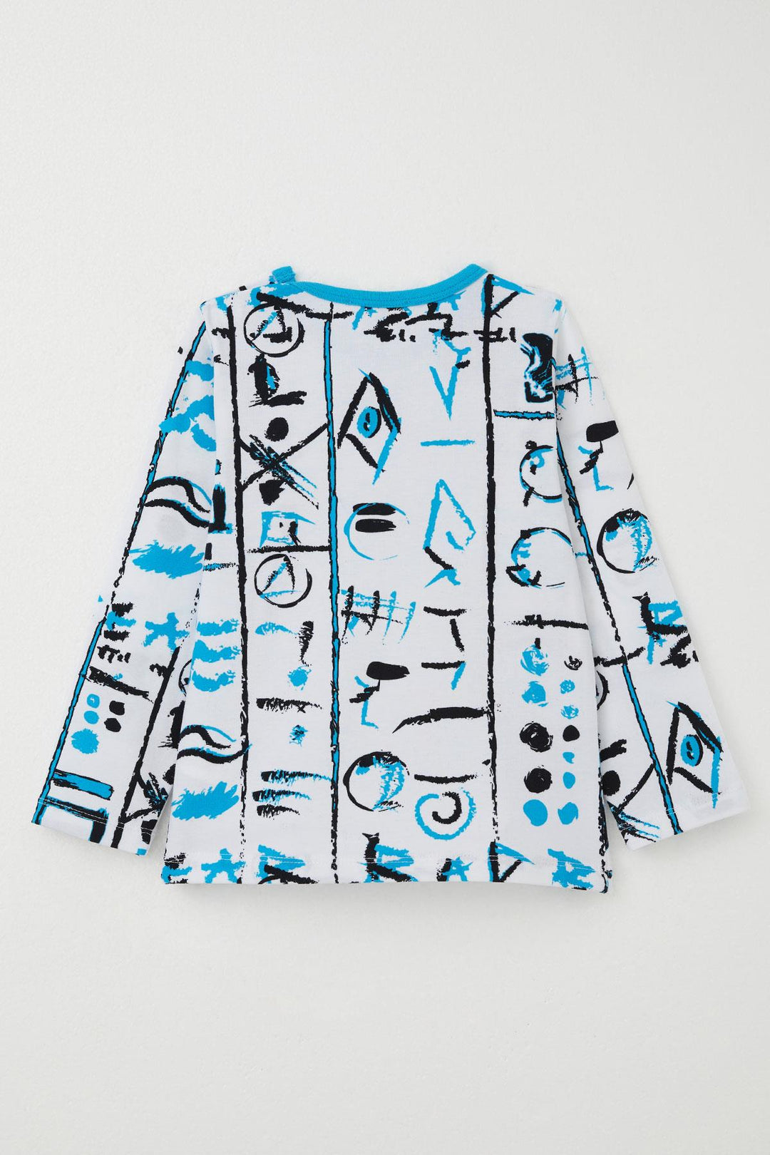 BRE Breeze Boys' Pyjama Set Patterned with Elastic Waist and Cuffs 1-3 Years, White - Georgetown