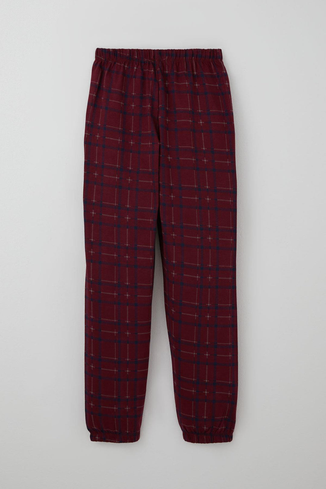 BRE Breeze Boys' Pyjama Set Plaid Patterned 92 Years, Plum - Claremont