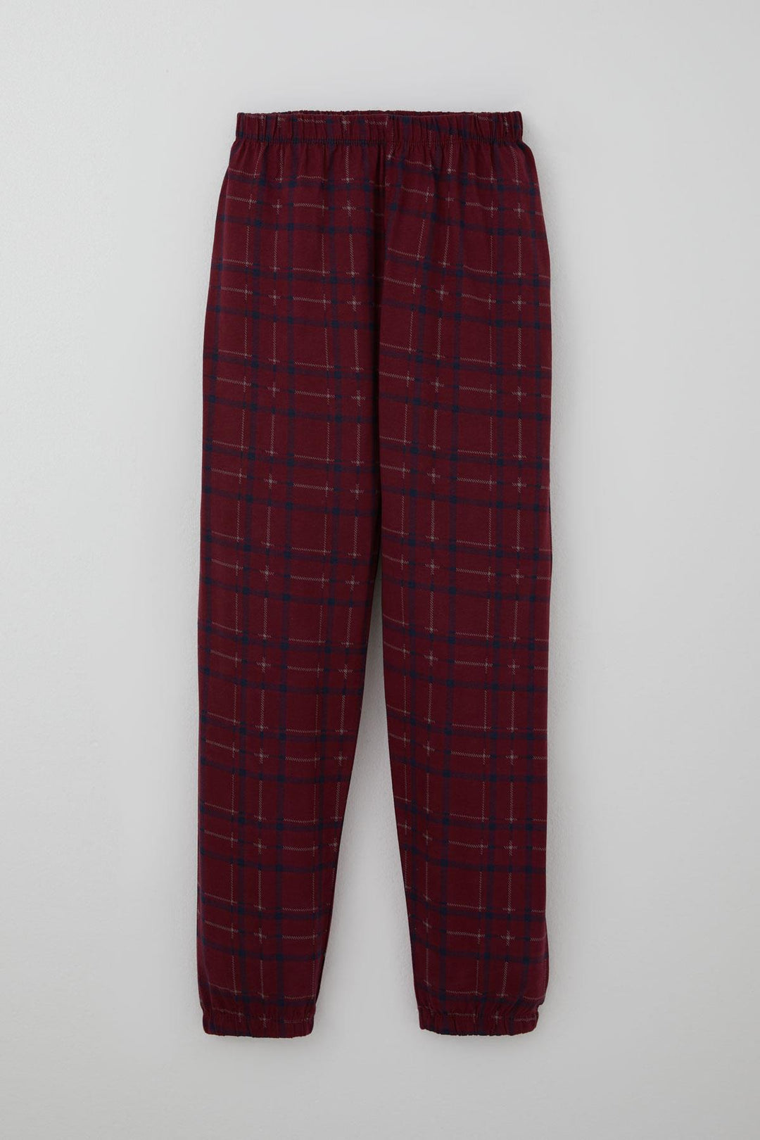 BRE Breeze Boys' Pyjama Set Plaid Patterned 92 Years, Plum - Claremont