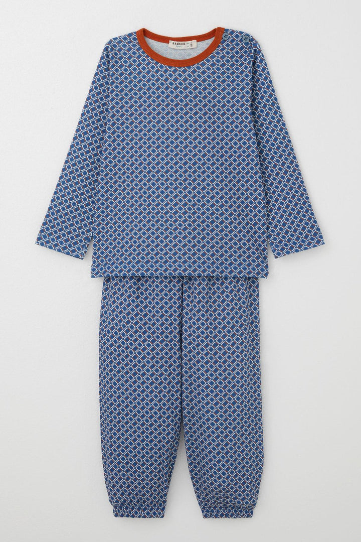 BRE Breeze Boys' Pajama Set Square Patterned 1-3 Years, Blue - North Vancouver