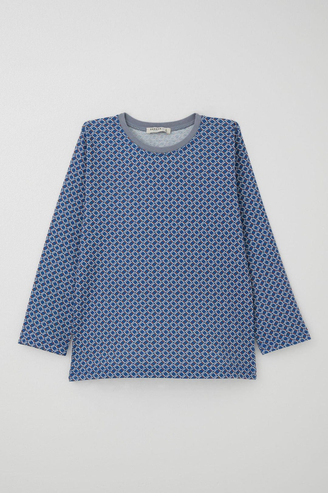 BRE Breeze Boys' Pajama Set Square Patterned 4-8 Years, Blue - Wunstorf
