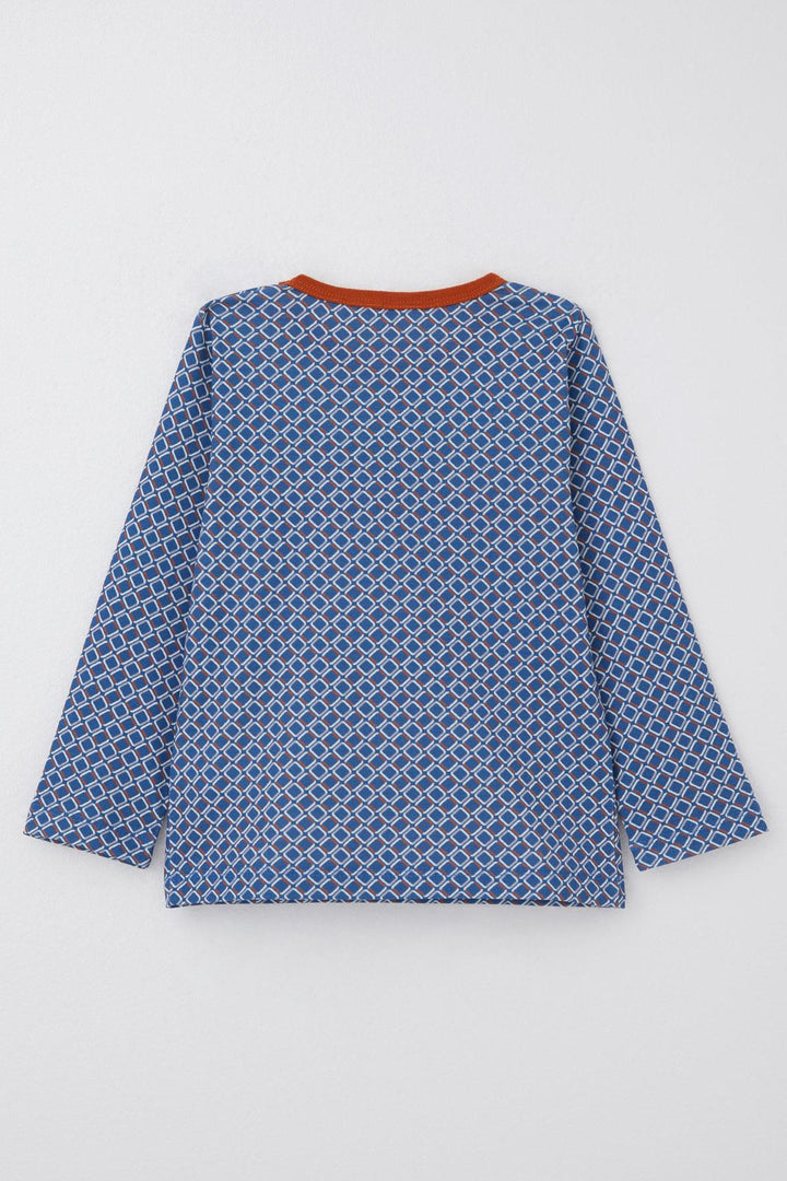 BRE Breeze Boys' Pajama Set Square Patterned 1-3 Years, Blue - North Vancouver
