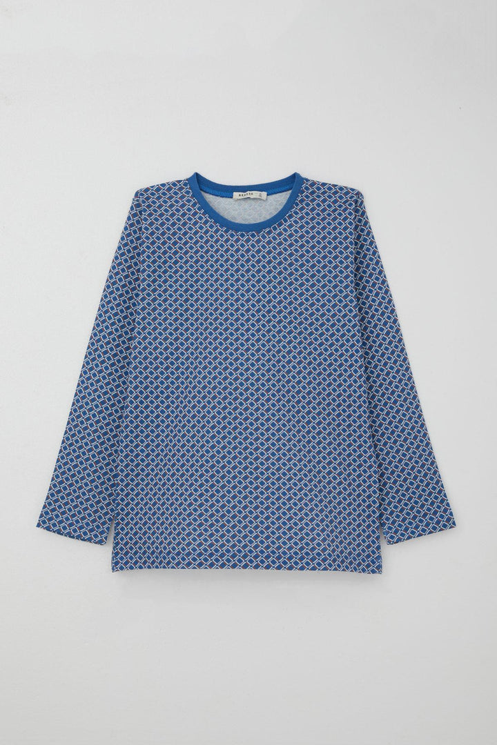 BRE Breeze Erkek Çocuk Pijama Takımı Kare Desenli 92 Yaş, Mavi - Athens