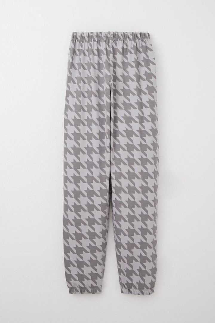 BRE Breeze Boys' Pyjama Set Houndstooth Patterned 92 Years, Grey - Villaflores