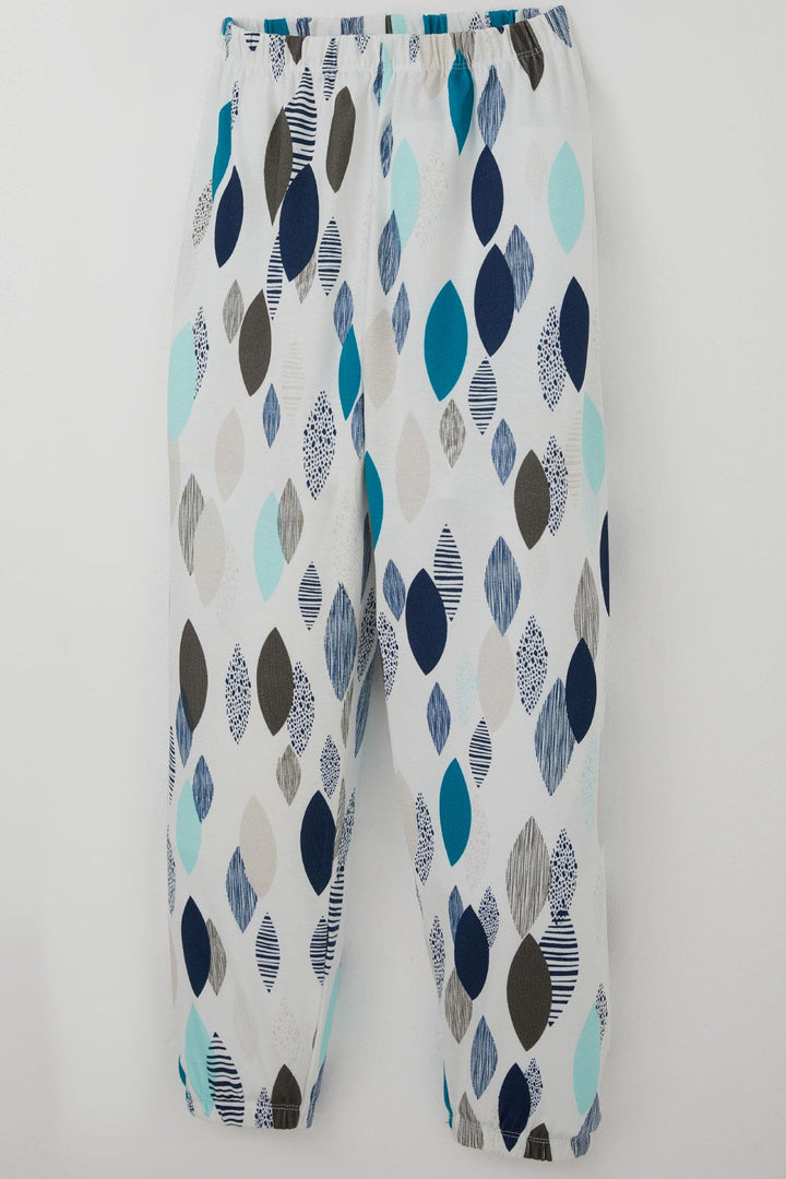 BRE Breeze Erkek Çocuk Pijama Takımı Mavi Rüya Yaprak Desenli 92 Yaş, Beyaz - Boston