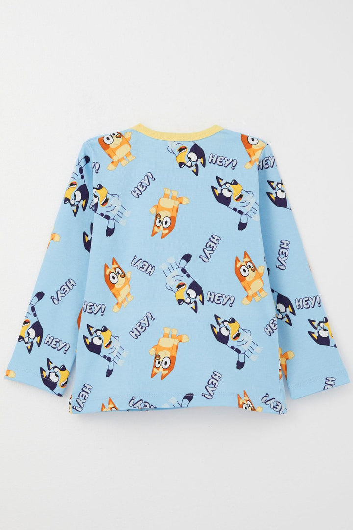 BRE Breeze Boys' Pyjama Set Happy Little Dogs Patterned 1-3 Years, Light Blue - Crewe