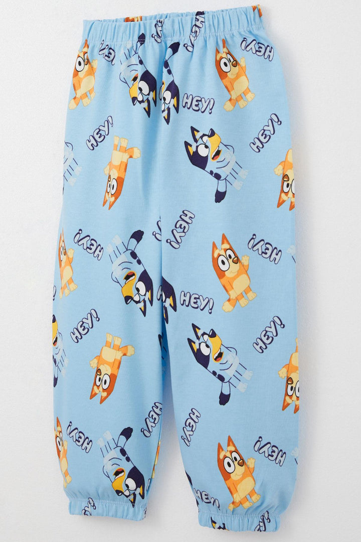 BRE Breeze Boys' Pyjama Set Happy Little Dogs Patterned 1-3 Years, Light Blue - Crewe
