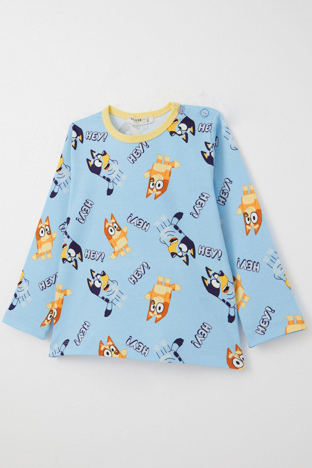 BRE Breeze Boys' Pyjama Set Happy Little Dogs Patterned 1-3 Years, Light Blue - Crewe