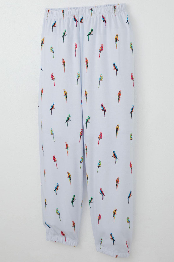 BRE Breeze Boys' Pajama Set Colorful Parrot Patterned 4-8 Years, Ice Blue - Fremont