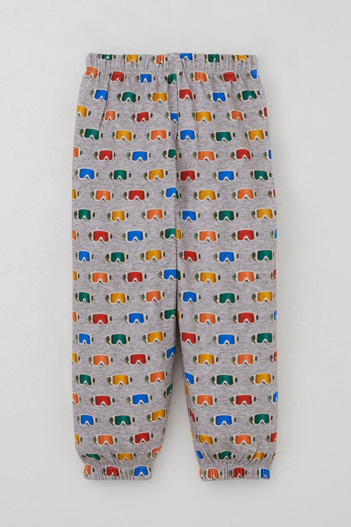 BRE Breeze Boys' Pyjama Set Colorful Skier Goggles Patterned 1-3 Years, Grey Melange - St. Peters