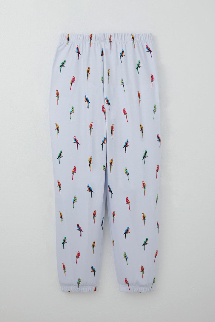 BRE Breeze Boys' Pajama Set Colorful Parrot Patterned 4-8 Years, Ice Blue - Fremont