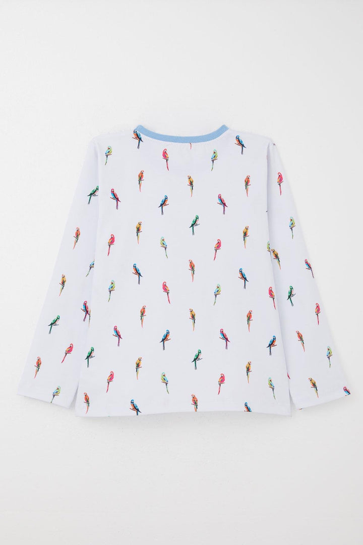 BRE Breeze Boys' Pajama Set Colorful Parrot Patterned 92 Years, Ice Blue - Eisenach