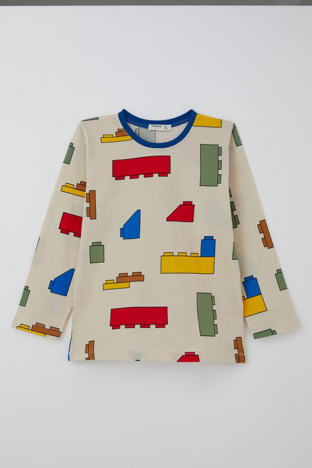 BRE Breeze Boys' Pajama Set Colorful Lego Patterned 4-8 Years, Cream - Grugliasco