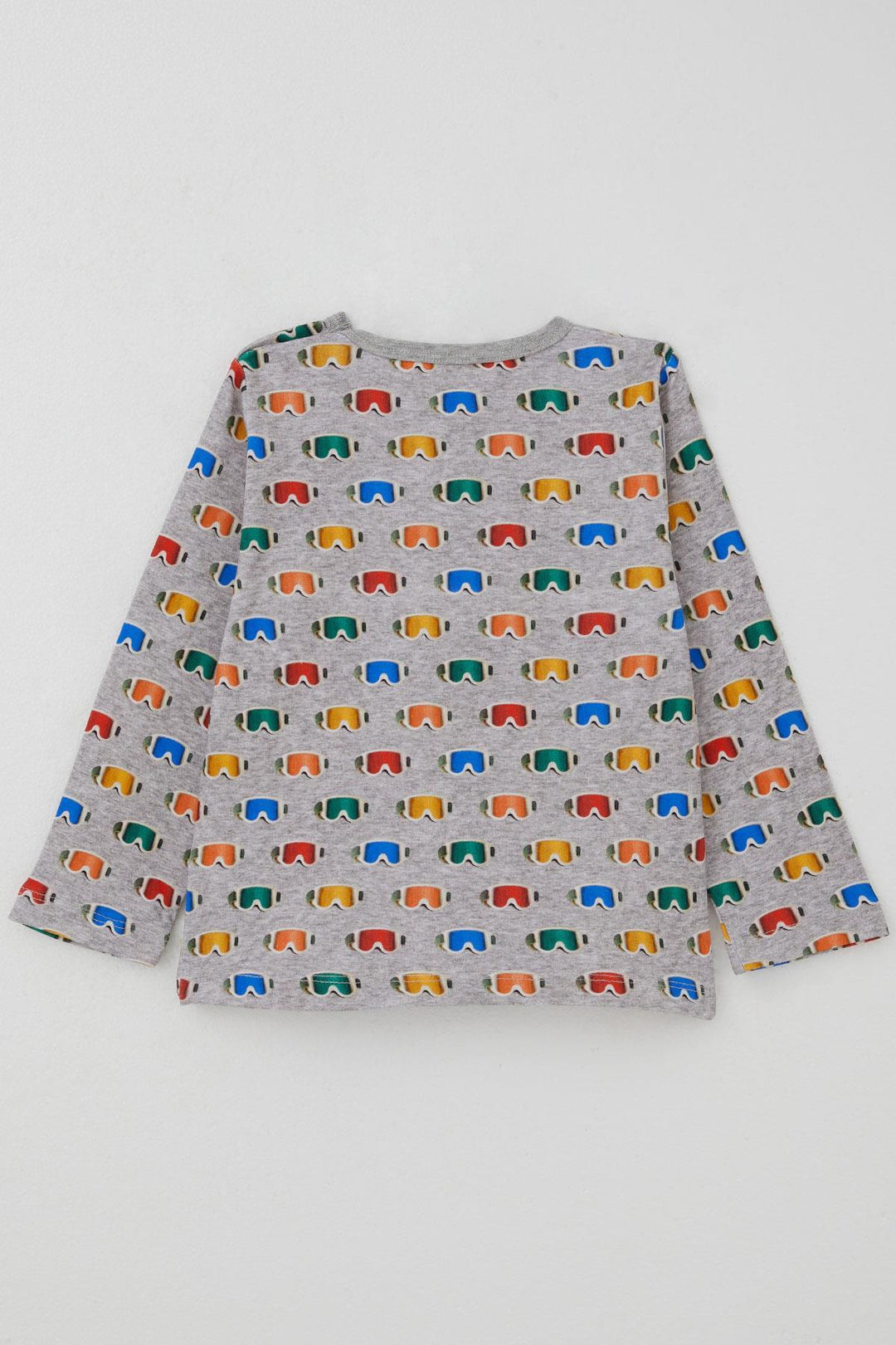 BRE Breeze Erkek Çocuk Pijama Takımı Renkli Kayakçı Gözlüğü Desenli 1-3 Yaş, Gri Melanj - Hoogvliet