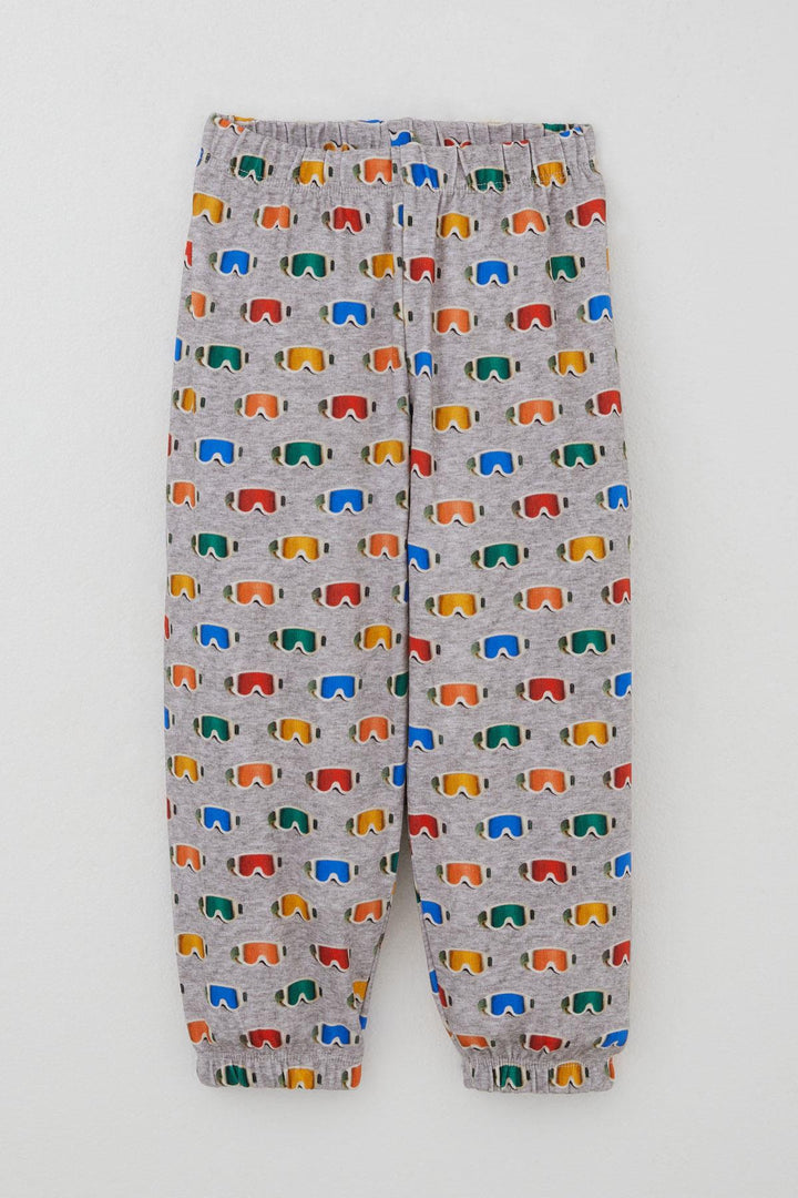 BRE Breeze Boys' Pyjama Set Colorful Skier Goggles Patterned 1-3 Years, Grey Melange - St. Peters