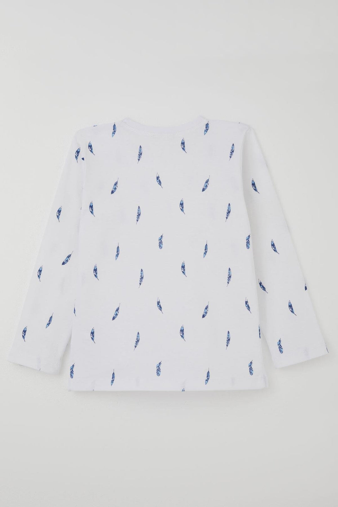 BRE Breeze Erkek Çocuk Pijama Takımı Uçan Mavi Tüy Desenli 4-8 Yaş, Beyaz - Pontiac