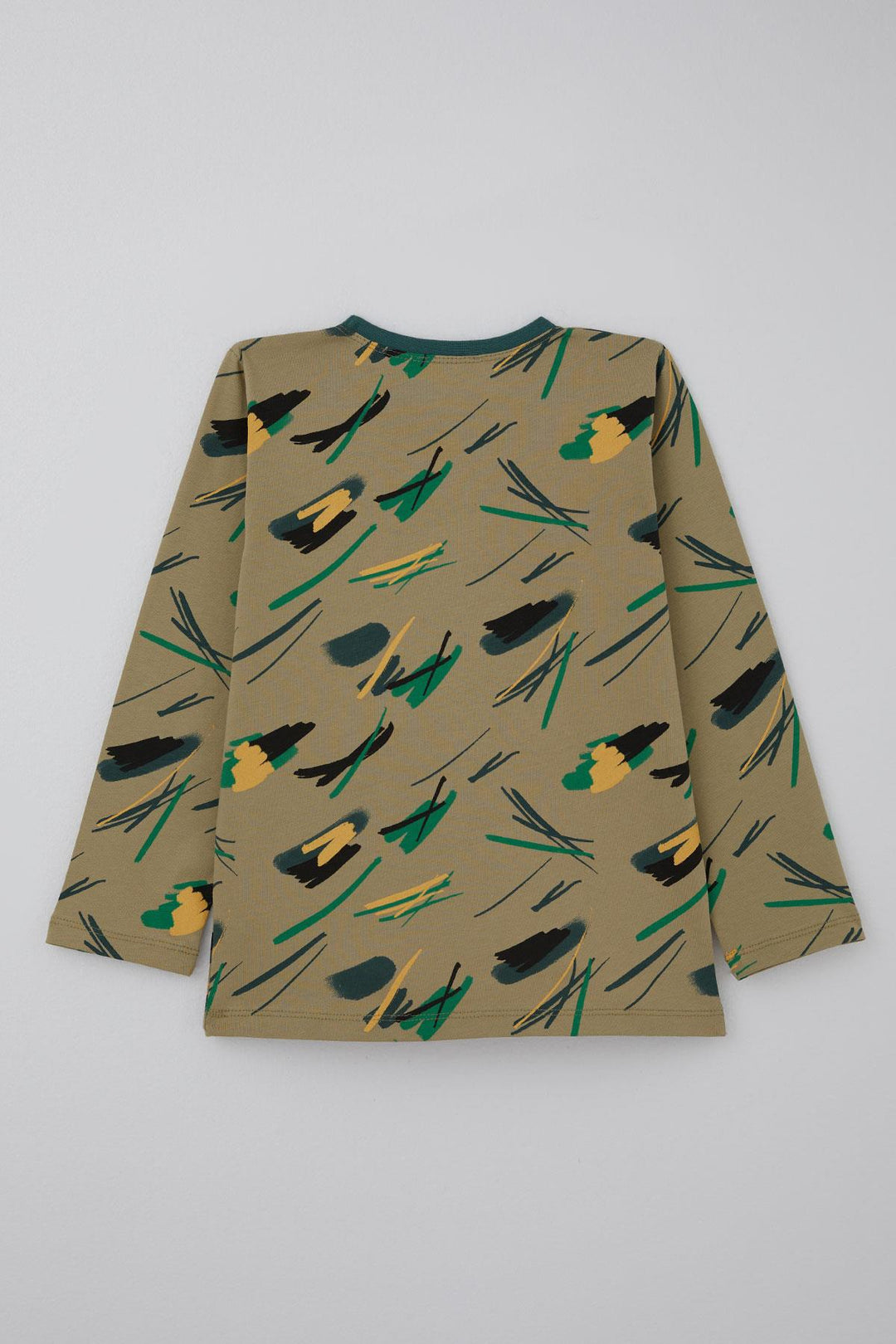 BRE Breeze Erkek Çocuk Pijama Takımı Uykucu Fırça 4-8 Yaş, Haki Yeşil - Cutler Bay