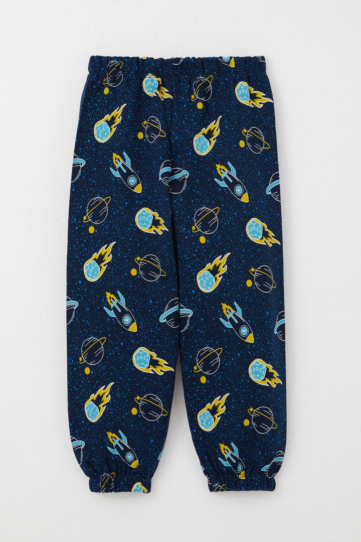 BRE Breeze Boys' Pyjama Set Space Themed 1-3 Years, Navy Blue - Sintra