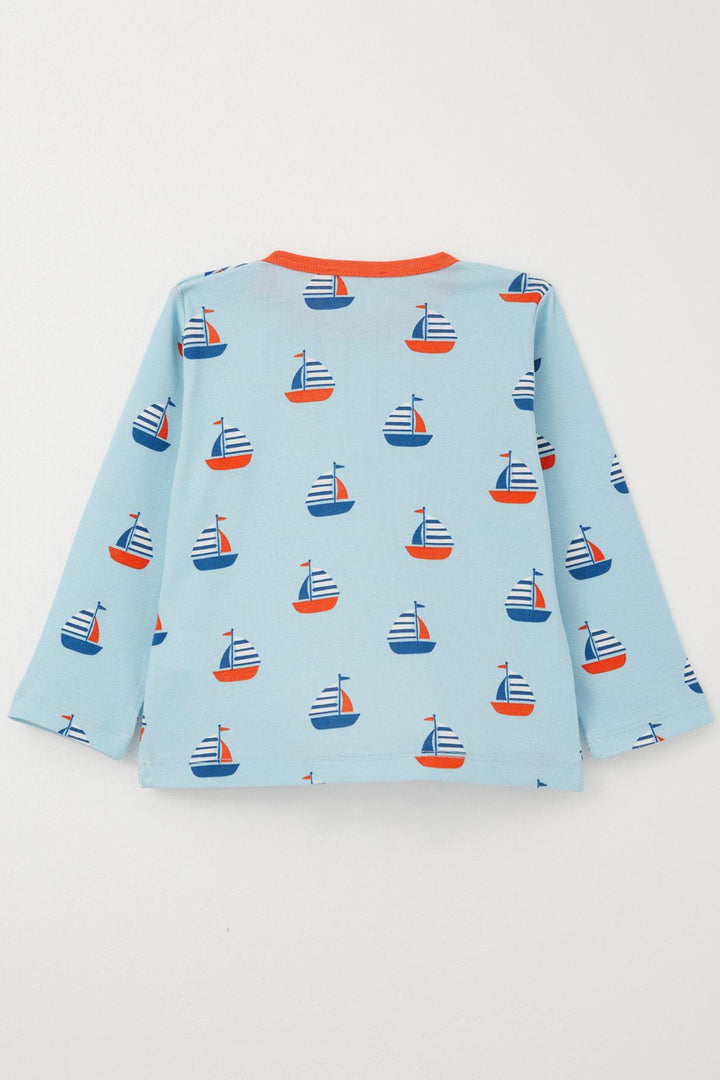 BRE Breeze Boys' Pyjama Set Sail Patterned 1-3 Years, Light Blue - Fiumicino