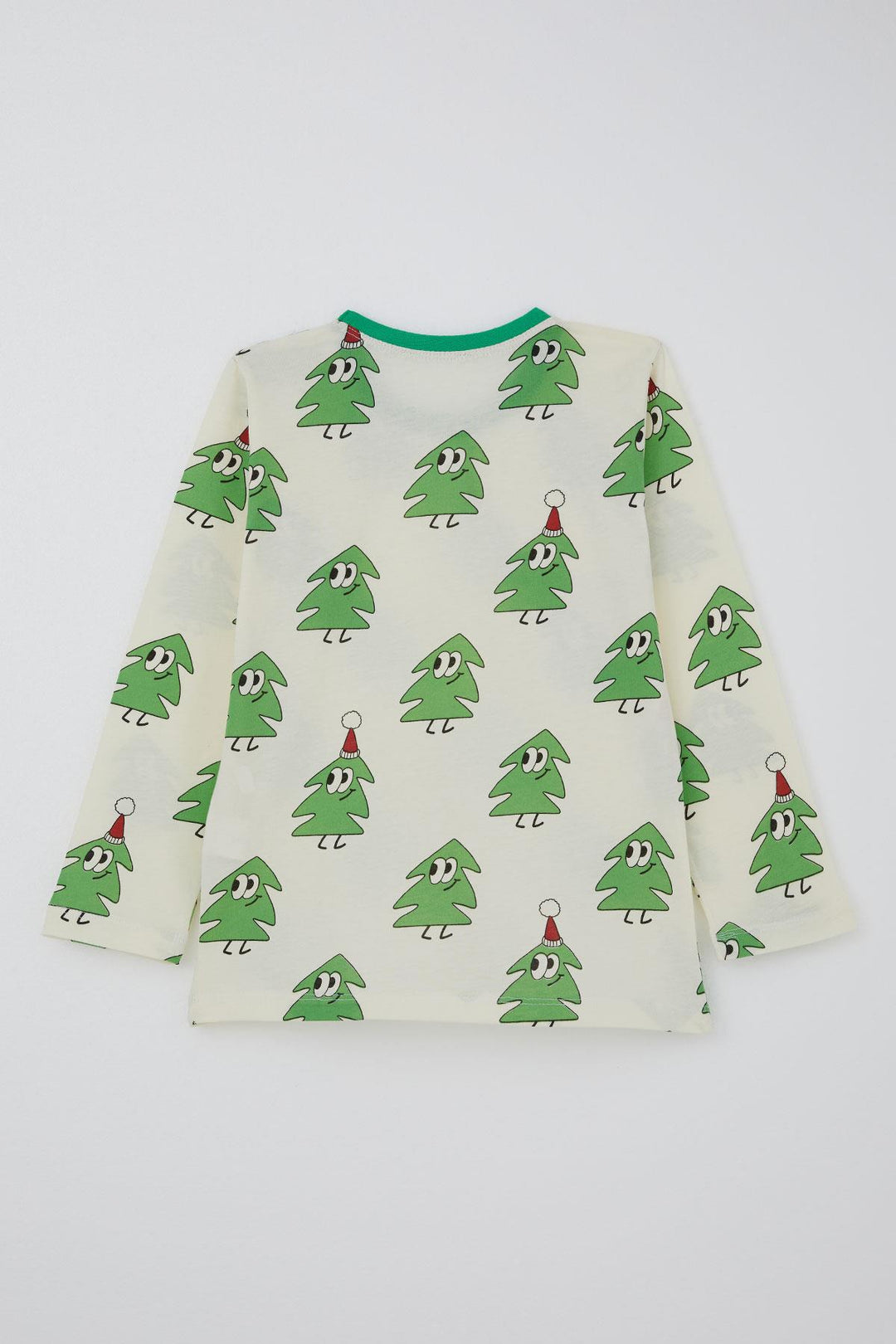 BRE Breeze Boys' Pyjama Set Christmas Themed Smiling Zip Zip Trees 4-8 Years, Cream - Huntington