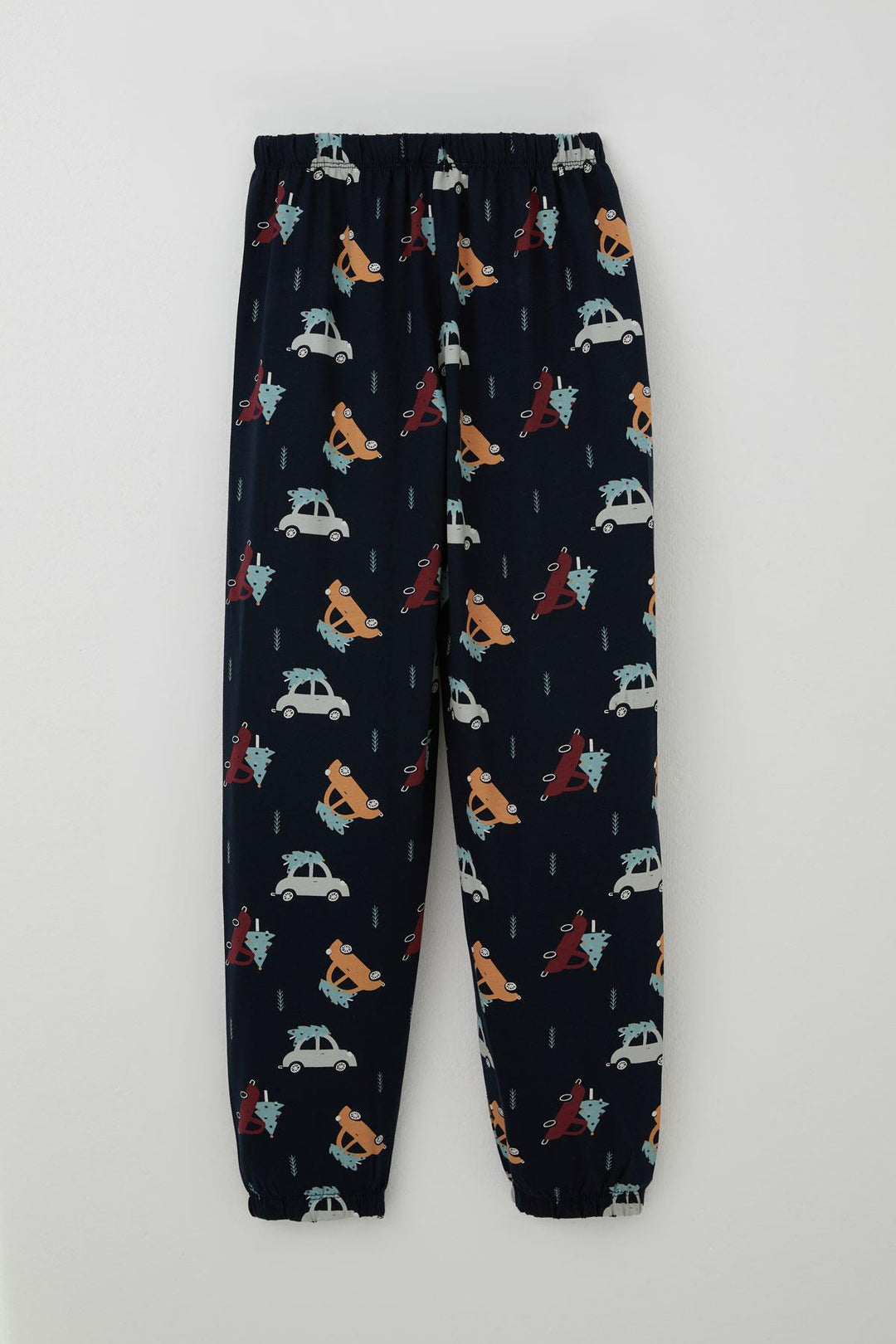BRE Breeze Erkek Çocuk Pijama Takımı Yılbaşı Temalı Çam Ağaçlı Araba Desenli 4-8 Yaş, Lacivert - Lorient