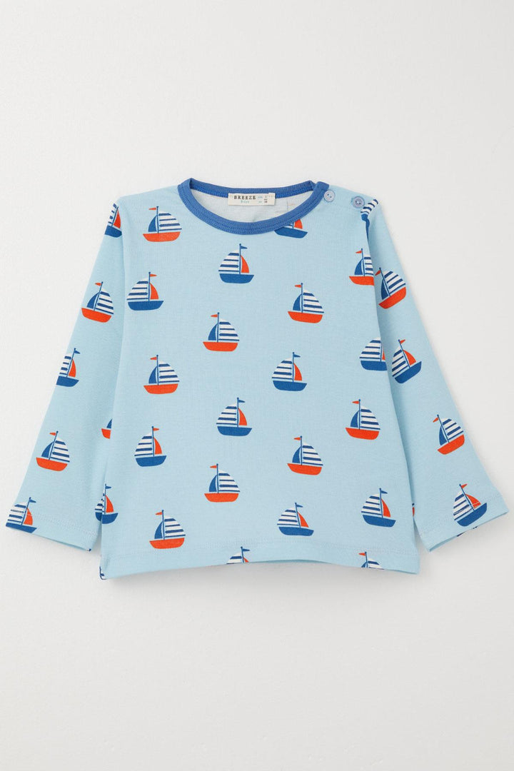 BRE Breeze Boy's Pajamas Sail Patterned 1-3 Years, Light Blue - Dessau-Rosslau