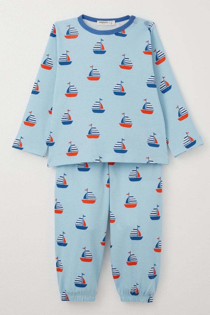 BRE Breeze Boy's Pajamas Sail Patterned 1-3 Years, Light Blue - Dessau-Rosslau