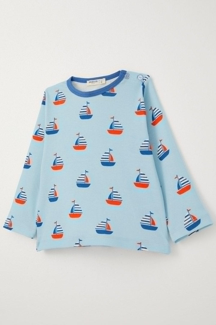 BRE Breeze Boy's Pajamas Sail Patterned 1-3 Years, Light Blue - Dessau-Rosslau