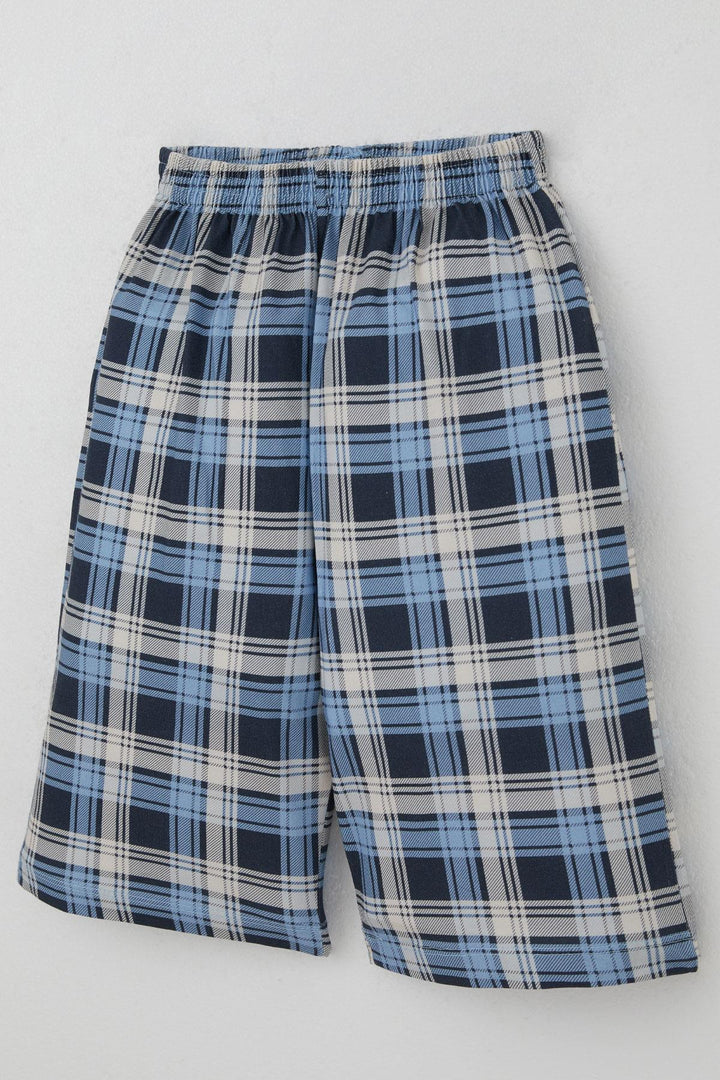 BRE Breeze Boys' Short Pajama Set Plaid Patterned 4-8 Years, Mixed Color - San Benedetto del Tronto
