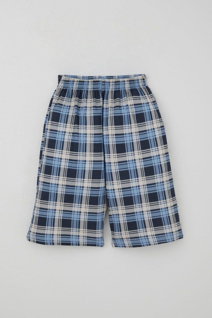 BRE Breeze Boys' Short Pajama Set Plaid Patterned 4-8 Years, Mixed Color - San Benedetto del Tronto