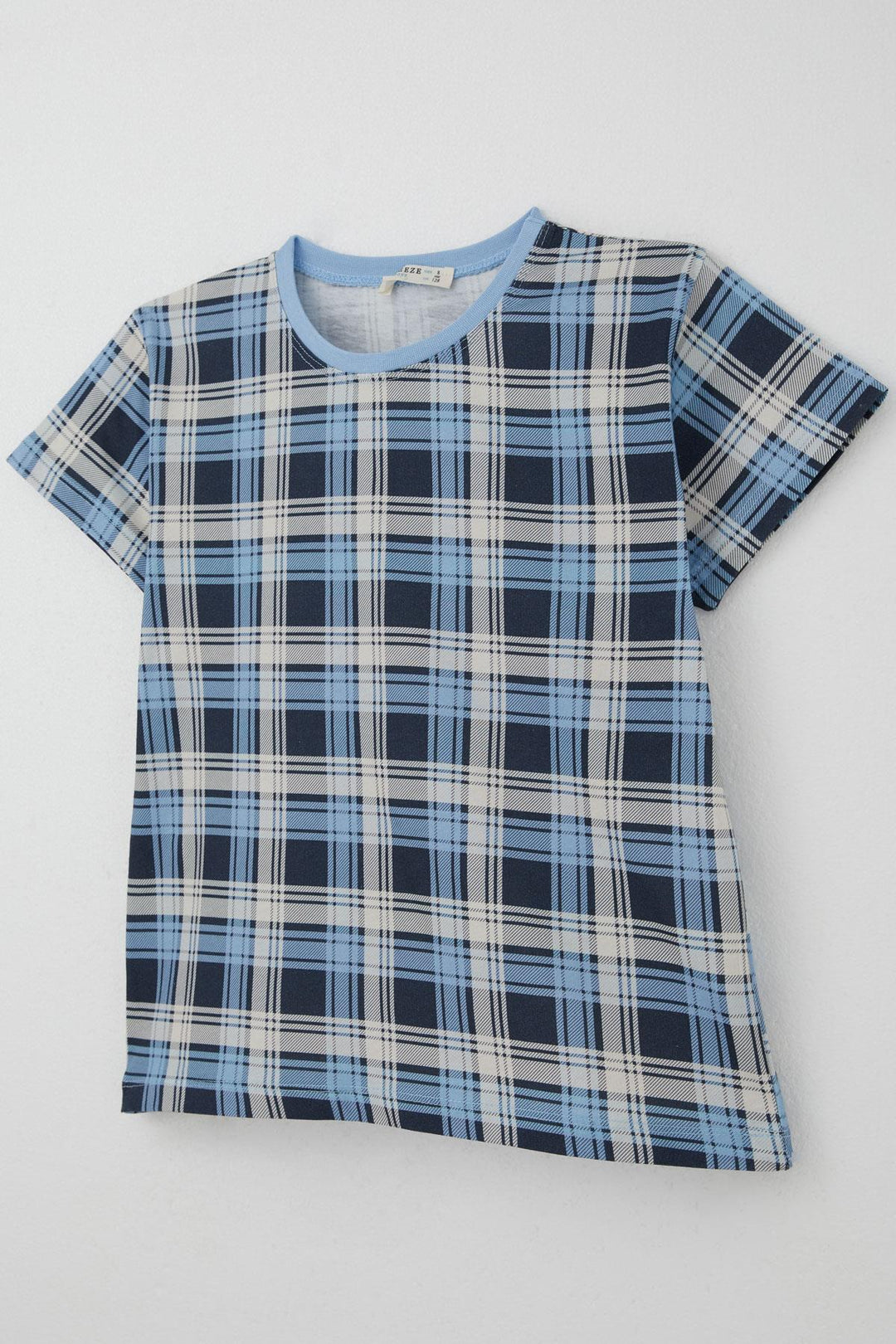 BRE Breeze Boys' Short Pajama Set Plaid Patterned 4-8 Years, Mixed Color - San Benedetto del Tronto