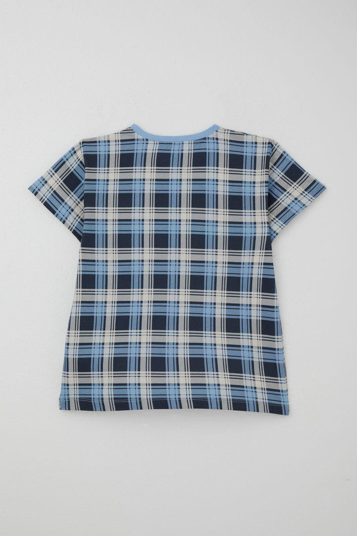 BRE Breeze Boys' Short Pajama Set Plaid Patterned 4-8 Years, Mixed Color - San Benedetto del Tronto