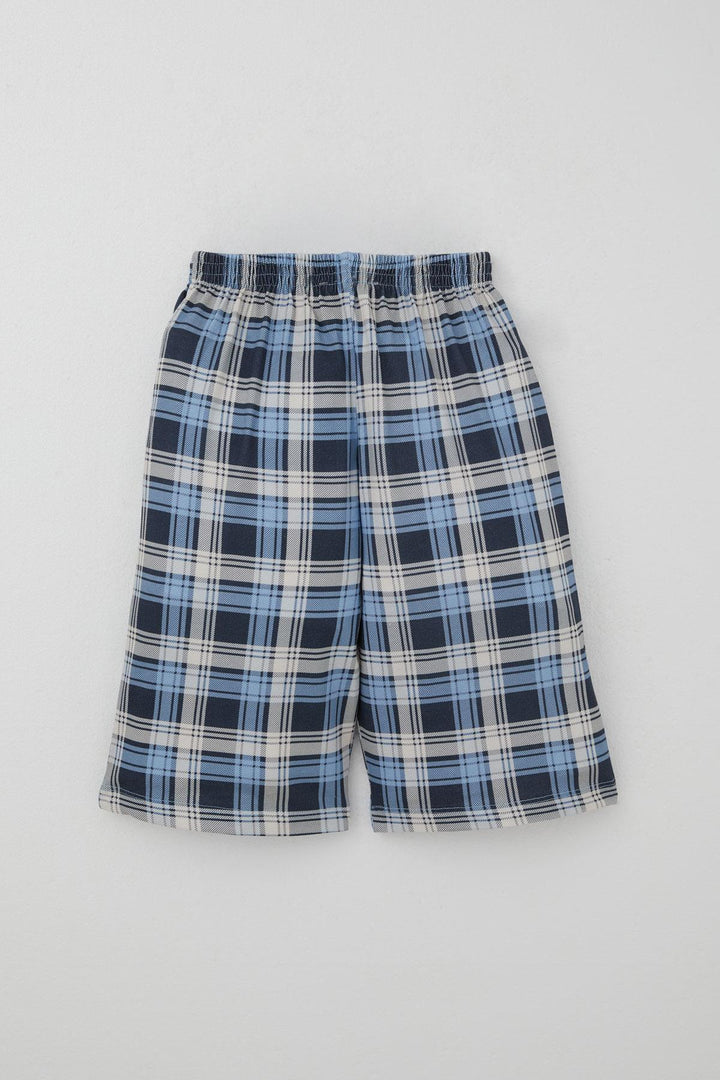 BRE Breeze Boys' Short Pajama Set Plaid Patterned 4-8 Years, Mixed Color - San Benedetto del Tronto
