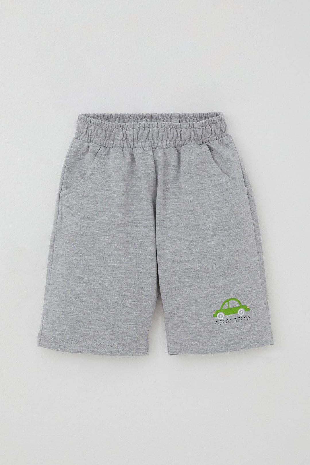 BRE Breeze Erkek Çocuk Şortlu Takım Araba Baskılı Cep Detaylı 1.5-5 Yaş, Fıstık Yeşili - Cambridge