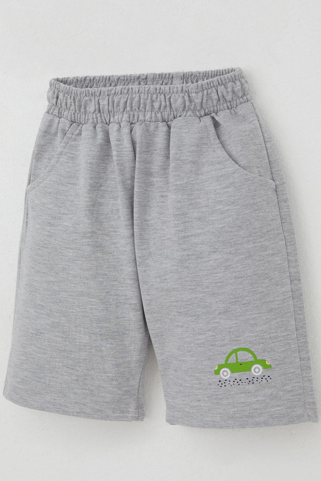 BRE Breeze Erkek Çocuk Şortlu Takım Araba Baskılı Cep Detaylı 1.5-5 Yaş, Fıstık Yeşili - Cambridge