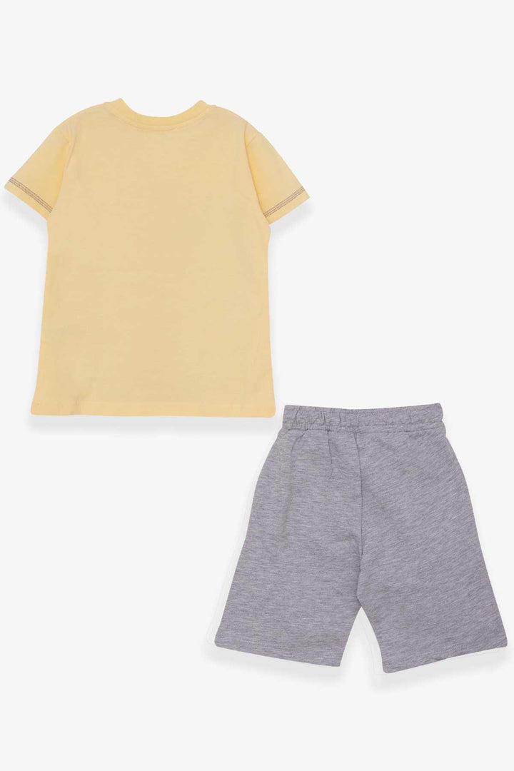 BRE Breeze Boys' Shorts Set with Dinosaur Print, 3-8 Years, Yellow - Kiel