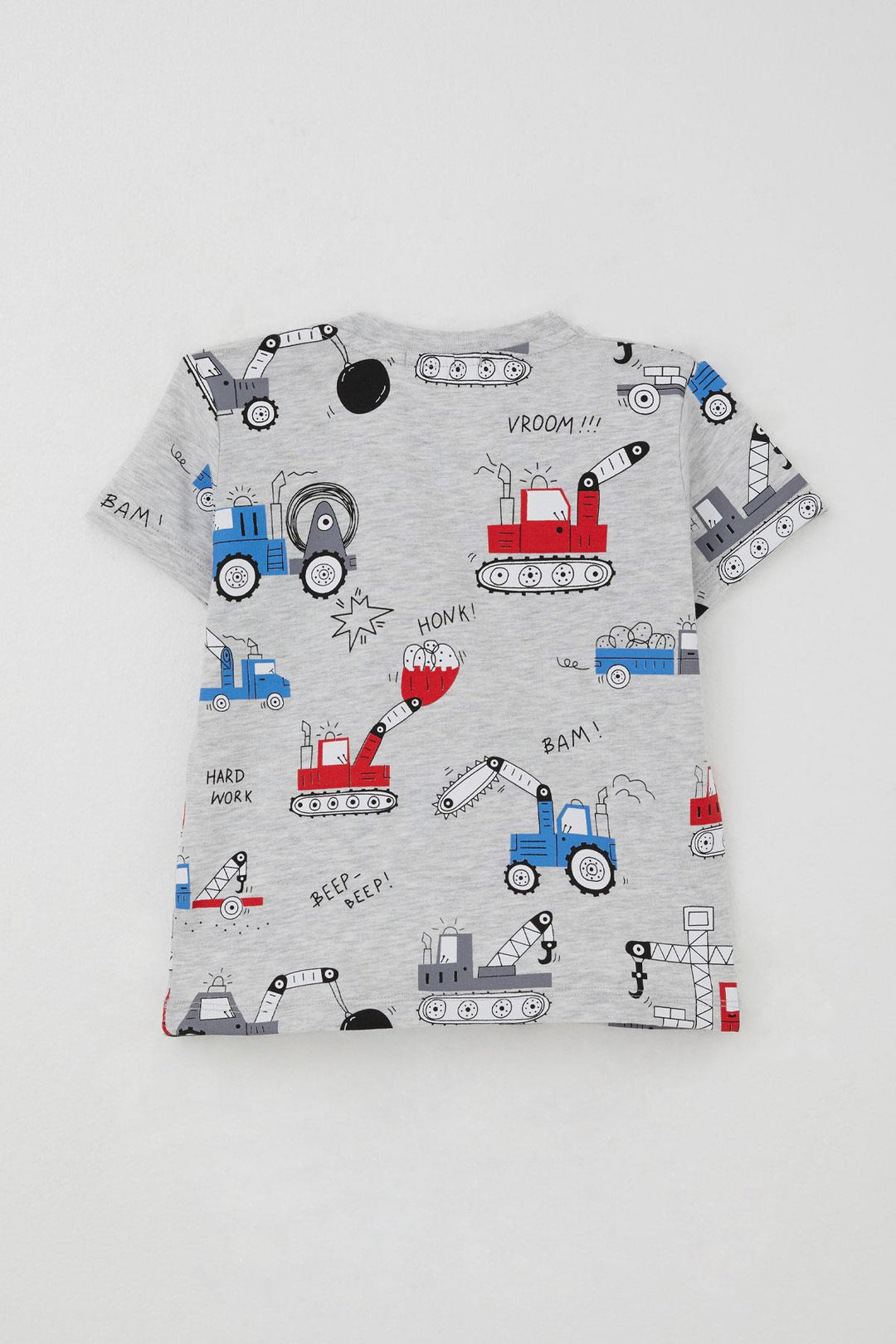 BRE Breeze Erkek Çocuk Şortlu Takım Eğlenceli İş Makineleri Desenli 1.5-5 Yaş, Açık Gri Melanj - Ixhuatlán de Madero