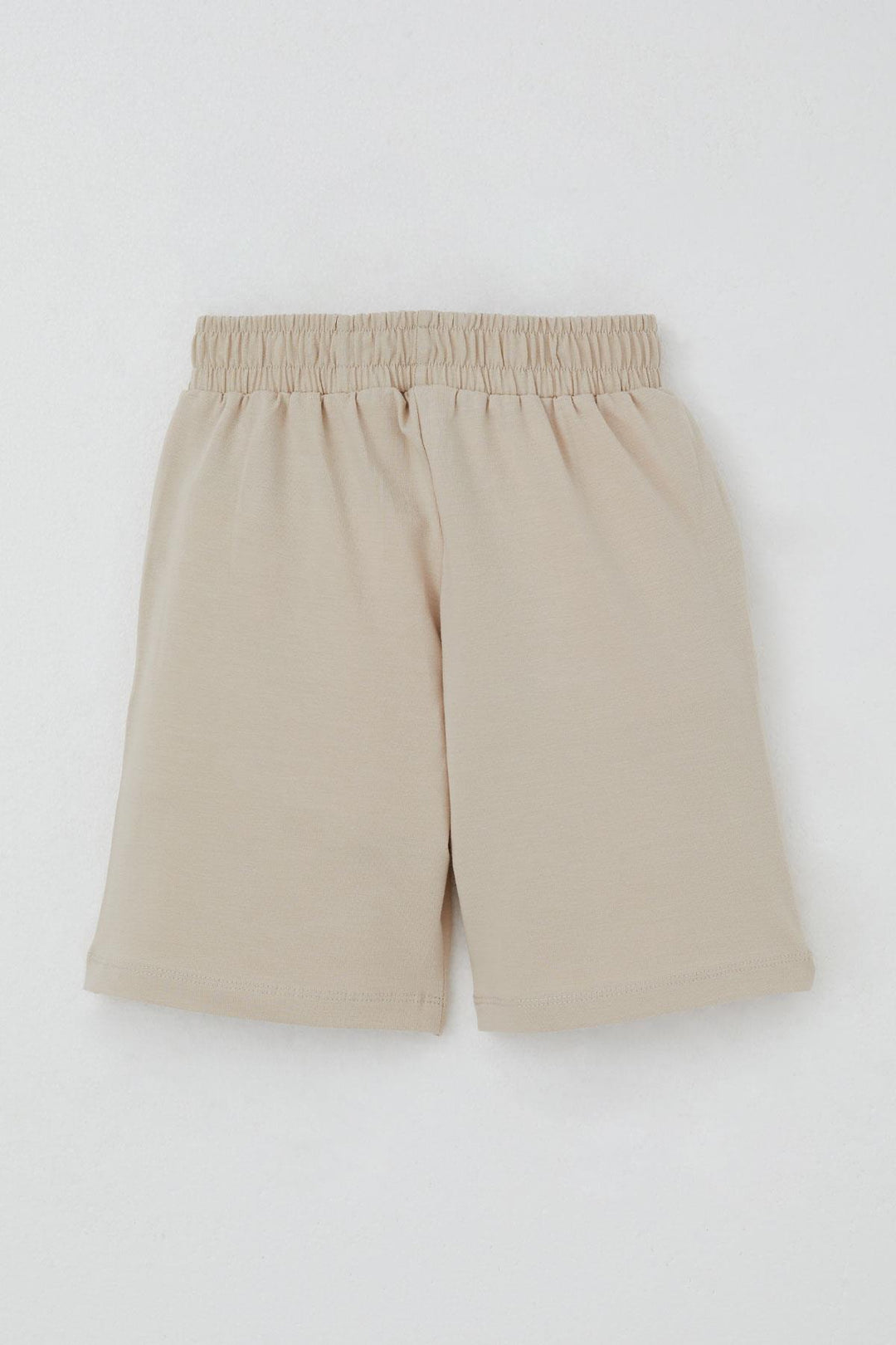 BRE Breeze Boys' Shorts Set Fun Construction Vehicles Patterned 1.5-5 Years, Beige - Freehold