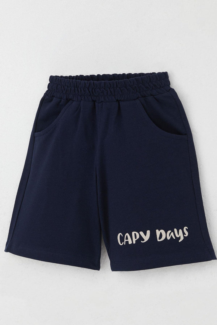 BRE Breeze Boys' Shorts Set, Cutest Rodent Capybara Printed, 1-4 Years, Beige - Fredericton