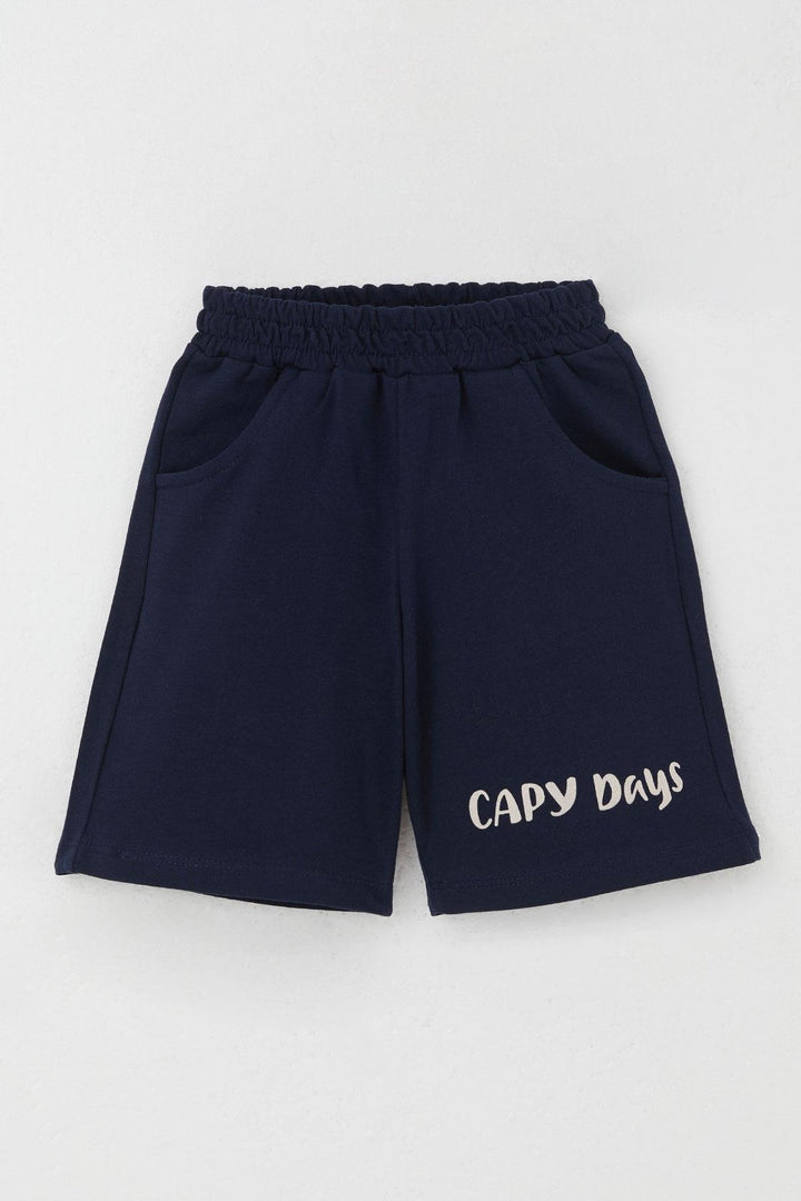 BRE Breeze Boys' Shorts Set, Cutest Rodent Capybara Printed, 1-4 Years, Beige - Fredericton