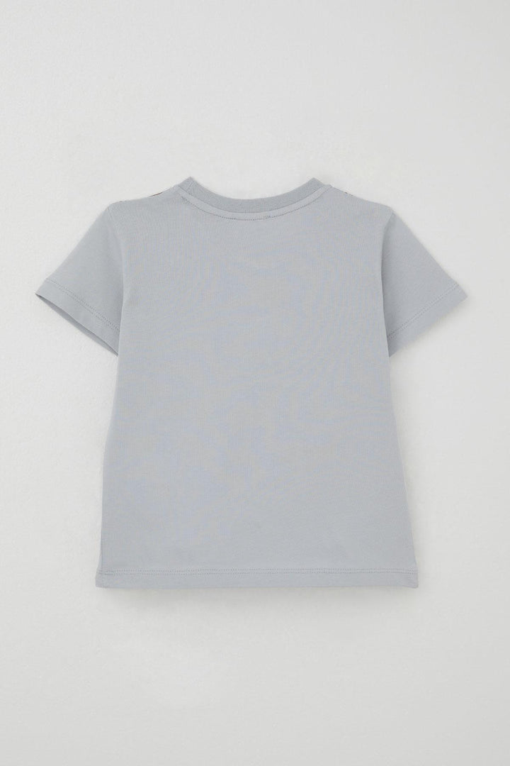 BRE Breeze Erkek Çocuk Şortlu Takım Güçlü Dinozorlar Baskılı 3-8 Yaş, Gri - Marino