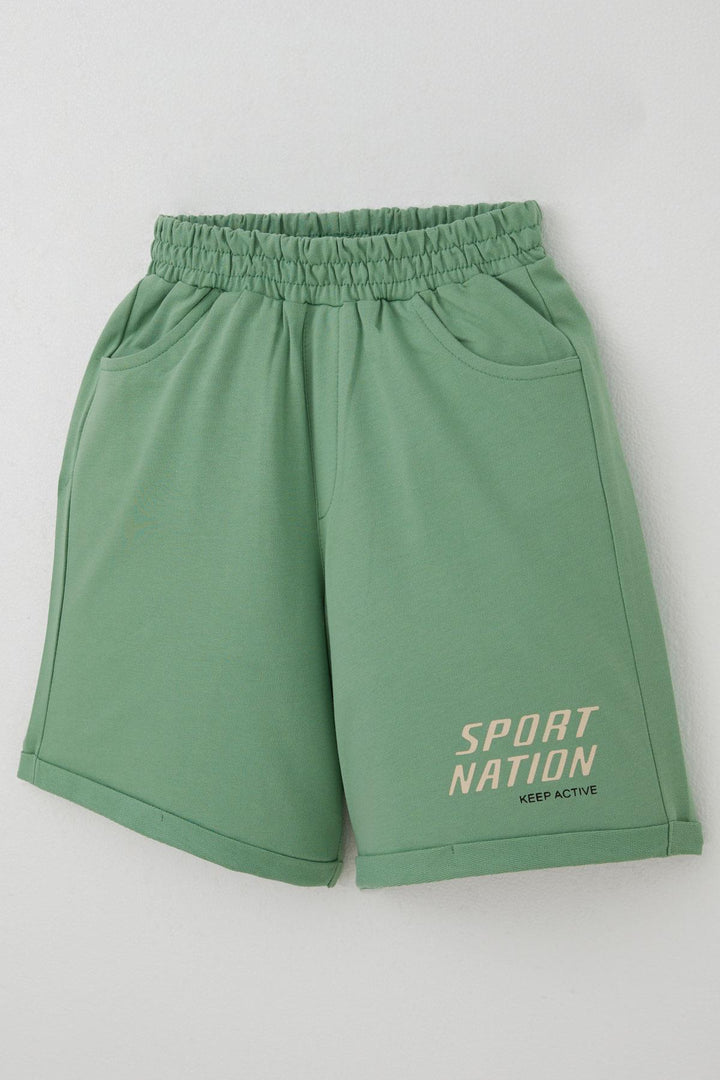 BRE Breeze Erkek Şortlu Takım Havalı Kaykaycı Baskılı 84 Yaş, Bej - Mâcon