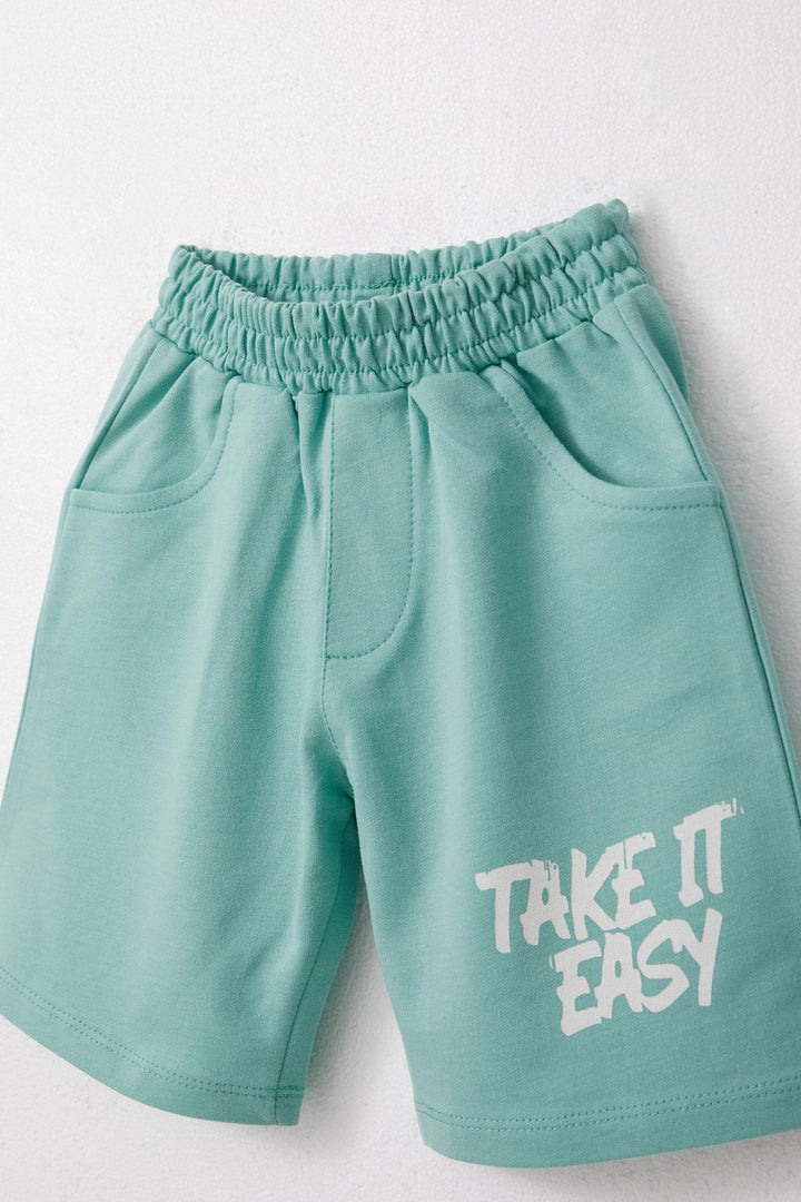 BRE Breeze Boys' Shorts Set with Cool Bear, 3-8 Years, Beige - Dublin